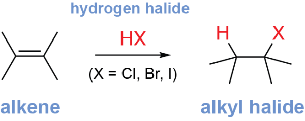 General Alkene Hydrohalogenation Reaction